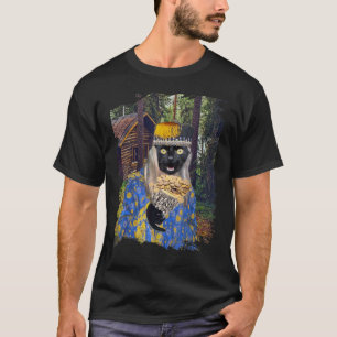 T-shirt Dabloons Dabloon Chat noir Cottagecore