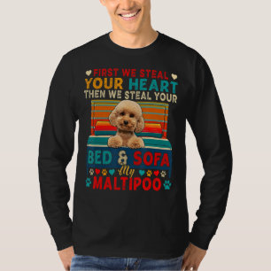 T-shirt D'abord voler votre cœur mignon puis lit et canapé