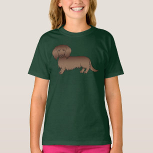 T-shirt Dachshund à longs poils au chocolat Chien de dessi