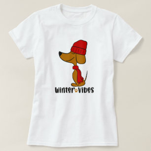 T-Shirt Dachshund Ambiance Hivernale