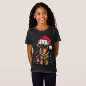 T-Shirt Dachshund Amoureux de les chiens de Noël mignons (Devant entier)