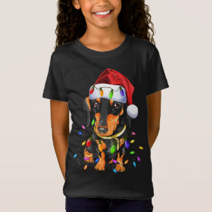 T-Shirt Dachshund Amoureux de les chiens de Noël mignons