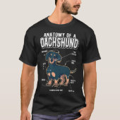 T-shirt Dachshund Anatomie drôle chien (Devant)
