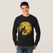 T-shirt Dachshund And Moon Halloween  For Dachshund Lovers (Devant entier)