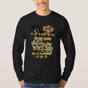 T-shirt Dachshund Animal Wiener Dog Deux S Jour Be My Mat