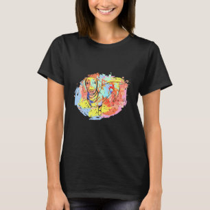 T-shirt Dachshund Aquarelle mignonne Hot Dog Wiener Maman