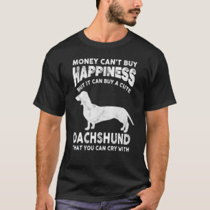T-shirt Dachshund Argent Bonheur Animal Chien Plaisanter D