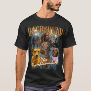 T-shirt Dachshund Bootleg 90s cadeau