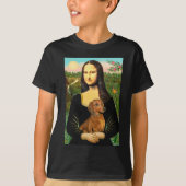 T-shirt Dachshund (brun1) - Mona Lisa (Devant)