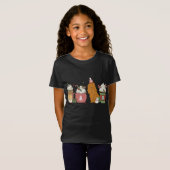 T-Shirt Dachshund Café Latte hiver Chien de Noël Maman Ho (Devant entier)