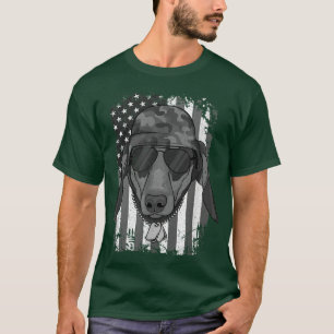T-shirt Dachshund Chien 4 juillet vétéran