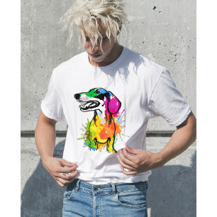 T-shirt Dachshund Chien Aquarelle Doxie colorée Hommes