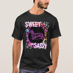 T-shirt Dachshund Chien des années 90 Nostalgie Empreinte 