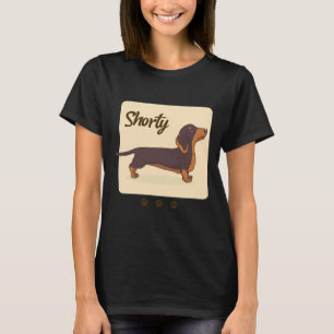 T-shirt Dachshund Chien Design Shorty mignonne Dachshund W