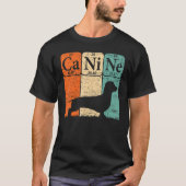 T-shirt Dachshund Chien éléments de tableau périodique Chi (Devant)