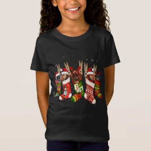 T-Shirt Dachshund Chien Funny Dans Le Choc De Noël Santa H