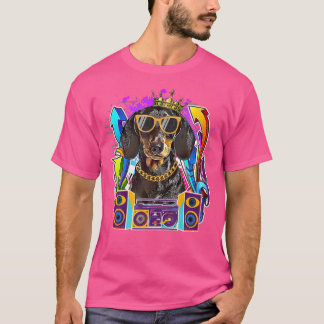 T-shirt Dachshund Chien Hip hop 90S Rap Music