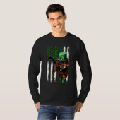 T-shirt Dachshund Chien St Patrick's Day (Devant entier)