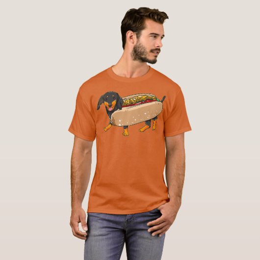 T-shirt Dachshund Chien Weiner Chien Saucisse Dans Un Chau (Devant entier)