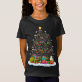 T-Shirt Dachshund Chien Xmas Tree Lighting Père Noël Dachs (Devant)