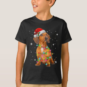 T-shirt Dachshund Chiens Arbre Noël Noël Noël Cadeaux Pour