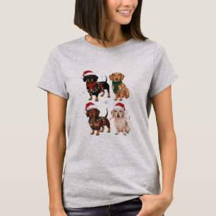 T-shirt Dachshund Christmas Chien Maman Lover Noël Cadeau