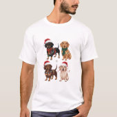 T-shirt Dachshund Christmas Chien Maman Lover Noël Cadeau (Devant)