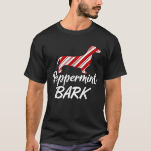 T-shirt Dachshund Christmas Pepperment Bark Femme Cadeau
