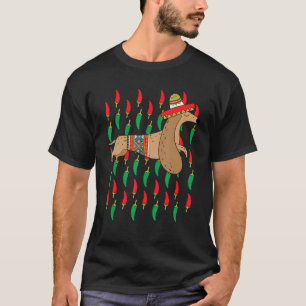 T-shirt Dachshund Cinco De Mayo Cute Dog Sombrero Mexican