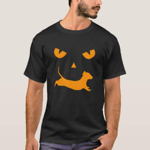 T-shirt Dachshund Citrouille d'Halloween Jack o Lantern