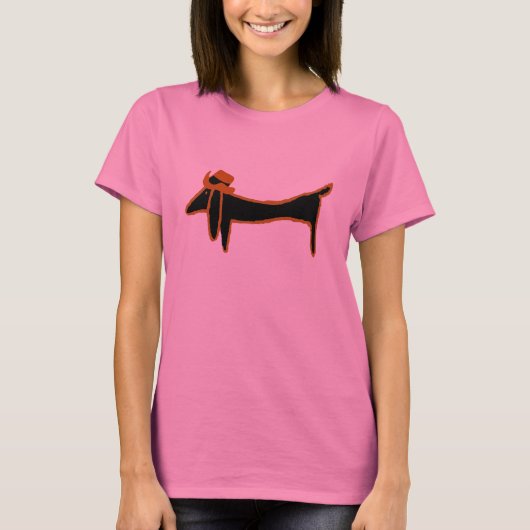 T-shirt Dachshund Cowboy (Devant)