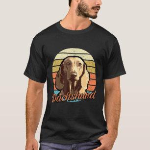 T-shirt Dachshund - Cute Weiner Chien Aimer Vintage Ide Ré