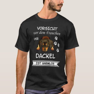 T-shirt Dachshund Dachshund Chien Attention Femmes Hommes