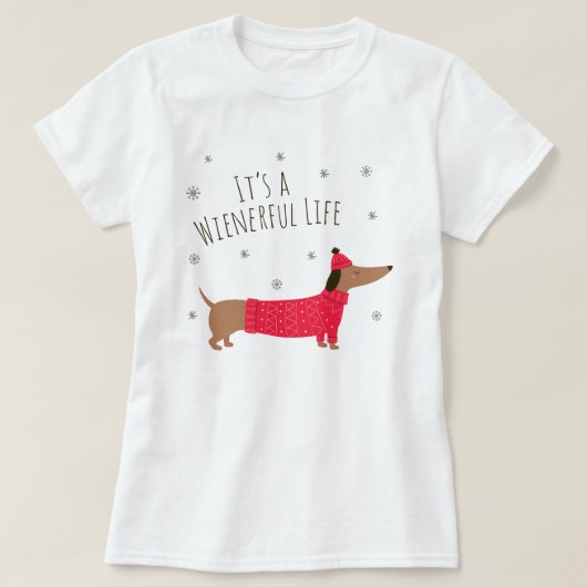 T-shirt Dachshund de Noël drôle (Design devant)