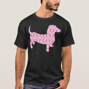 T-shirt Dachshund de sensibilisation au cancer du sein