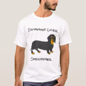 T-shirt Dachshund Design personnalisé (Devant)
