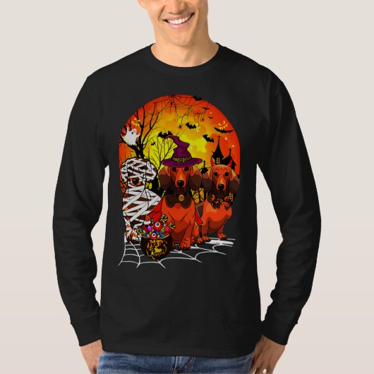 T-shirt Dachshund Devil Costume Chien (Devant)