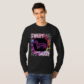 T-shirt Dachshund Dog 90s Nostalgia Rainbow Leopard Print  (Devant entier)