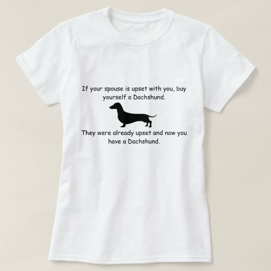 T-shirt Dachshund drôle (Design devant)