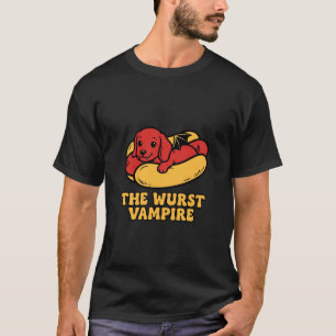 T-shirt Dachshund drôle d'Halloween saucisse vampire Hot D