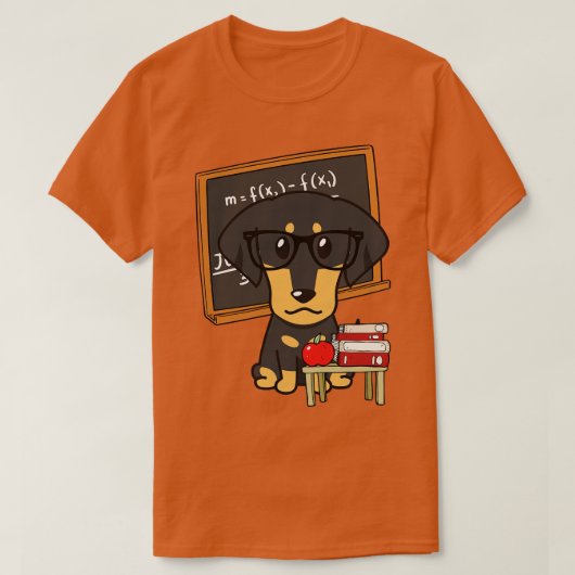 T-shirt Dachshund drôle enseigne (Design devant)