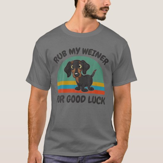 T-shirt Dachshund Drôle Frapper Mon Weiner Pour Bonne Chan (Devant)