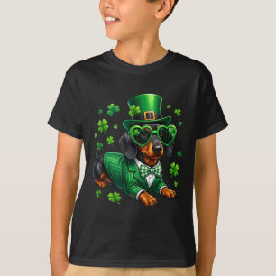 T-shirt Dachshund drôle trèfle saint patrick journee chien