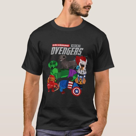 T-shirt Dachshund Dvengers (Devant)