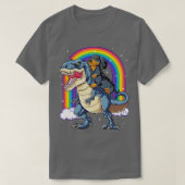 T-shirt Dachshund équitation Dinosaur T rex pour hommes ga (Design devant)