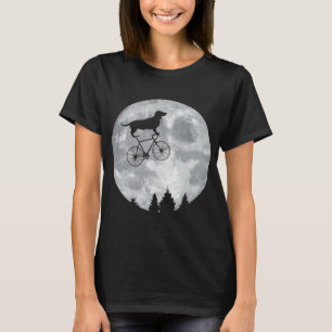 T-shirt DACHSHUND équitation Lune Vélo Halloween Lunar Cyc