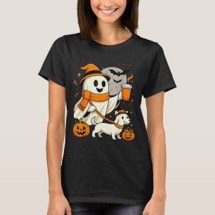 T-shirt Dachshund fantôme qui marche Saison chienne épouva