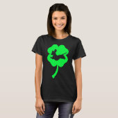 T-shirt Dachshund Feuille verte C (Devant entier)