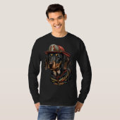 T-shirt Dachshund FireFighter Dog For Dachshund Dad Fire F (Devant entier)