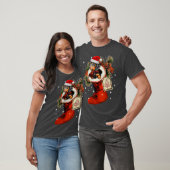T-shirt Dachshund Funny Dans Sock Chien De Noël Doxie (Unisexe)